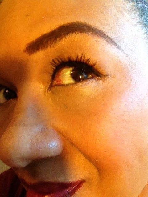 One coat of Too Faced Better Than Sex Mascara 
