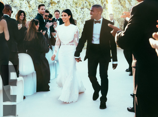 kim kardashian kanye west wedding photo