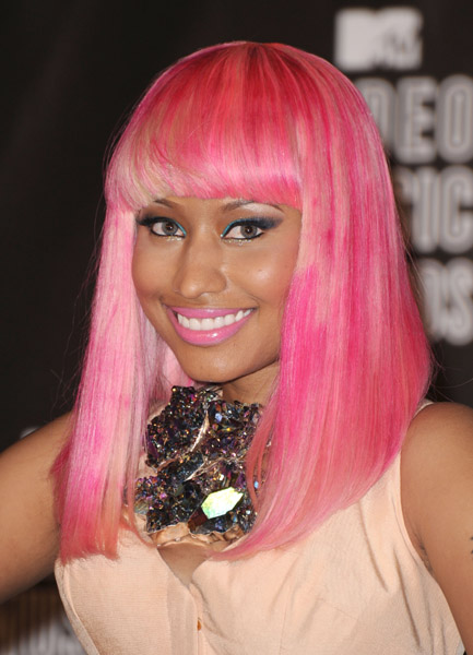  Black Barbie Nicki Minaj and her faux pink hair looked like this: