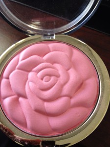 Milani Bella Rosa Powder Blush on brown skin