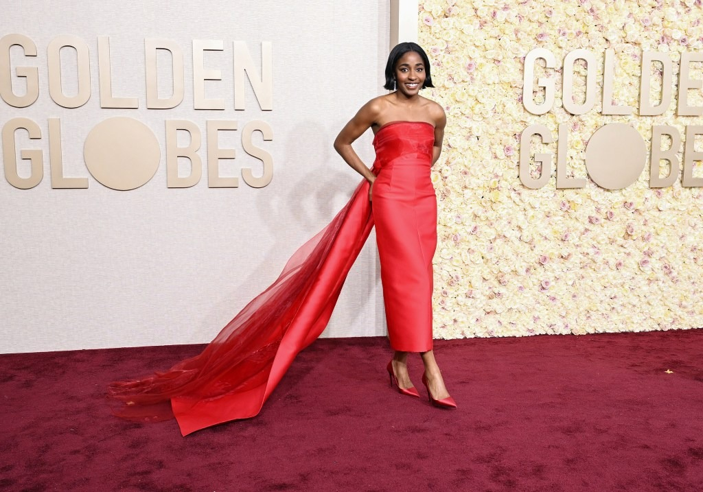 Ayo Edebri 2024 golden globes get the look with maui moisture