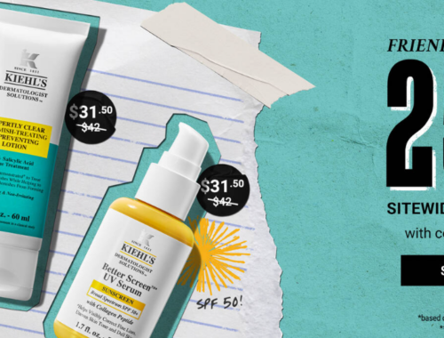 sale bannner kiehls friends and family