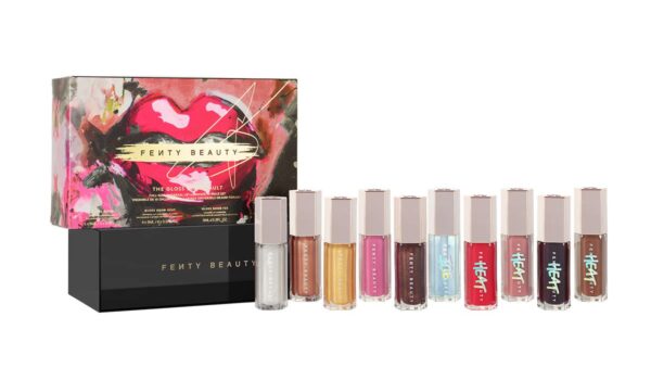 FENTY BEAUTY The Gloss Bomb Vault Full-Size Universal Lip Luminizer 10-Piece Set HOLIDAZE COLLECTION 2024 blingingbeauty.com gift guide