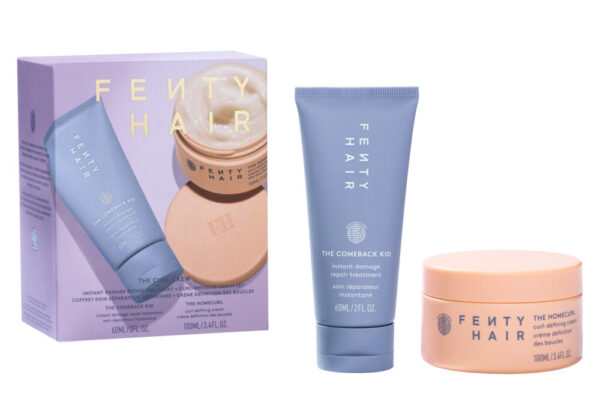 Fenty Hair The Curl Crew Instant Damage Repair Treatment + Curl Defining Cream Set holidaze collection 2024 blingingbeauty.com gift guide
