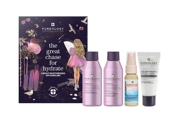 Pureology-2024-Holiday-The Great Chase for Hydrate Mini Holiday Gift Set BLINGINGBEAUTY.COM GIFT GUIDE