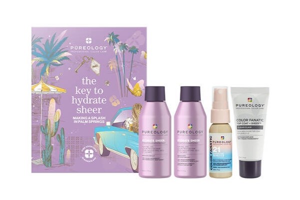 Pureology-2024-Holiday-The Key to Hydrate Sheer Mini Holiday Gift Set blingingbeauty.com gift guide 2024