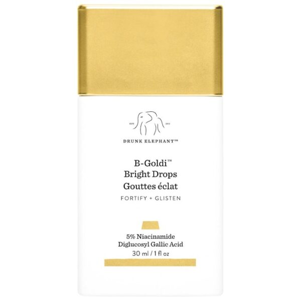 Spring beauty products for glowing skin Drunk Elephant B-Goldi™ Bright Illuminating Drops with 5% Niacinamide