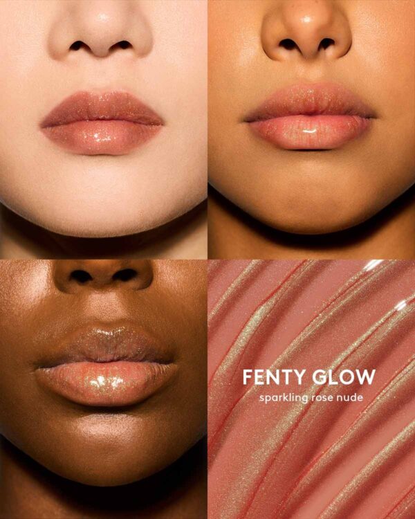 NEW FENTY BEAUTYGLOSS BOMB LUMINIZING LIP OIL FENTY GLOW LIP PICS