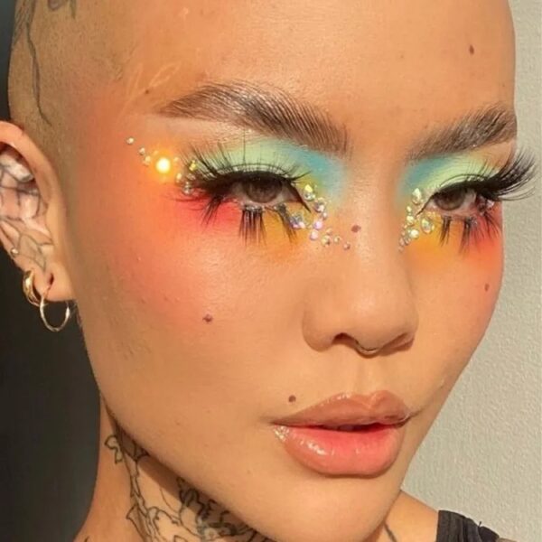 colorful eye makeup for festival season