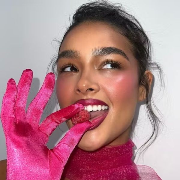 pink blush festival makeup