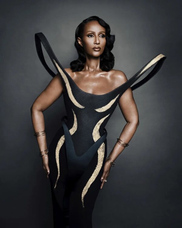 IMAN ELLE SPAIN NOVEMBER 2025 Dressed in Harris Reed 2025 Collection Gown Photographed by Desiree Mattson