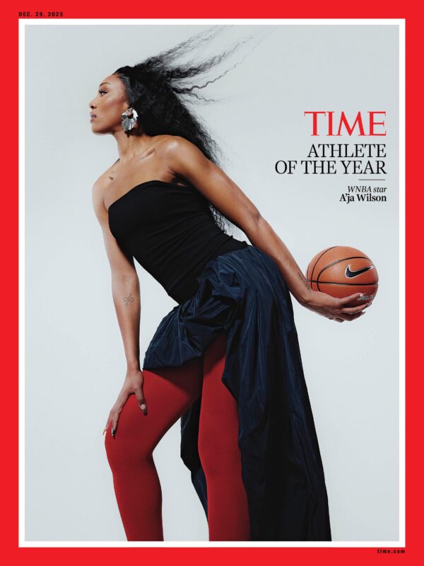 A'JA WILSON TIME ATHLETE OF THE YEAR 2025 COVER