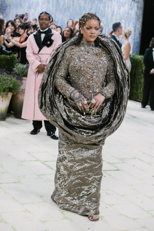 Rihanna wearng Maison Margiela at 2026 Met Gala