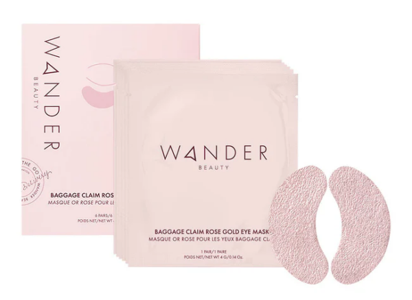 WANDER BEAUTY BAGGAGE CLAIM ROSE GOLD EYE MASKS REVIEW
