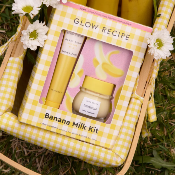 GLOW RECIPE Banana Moisturizing Cream & Shimmer Lip Treatment Duo REVIEW