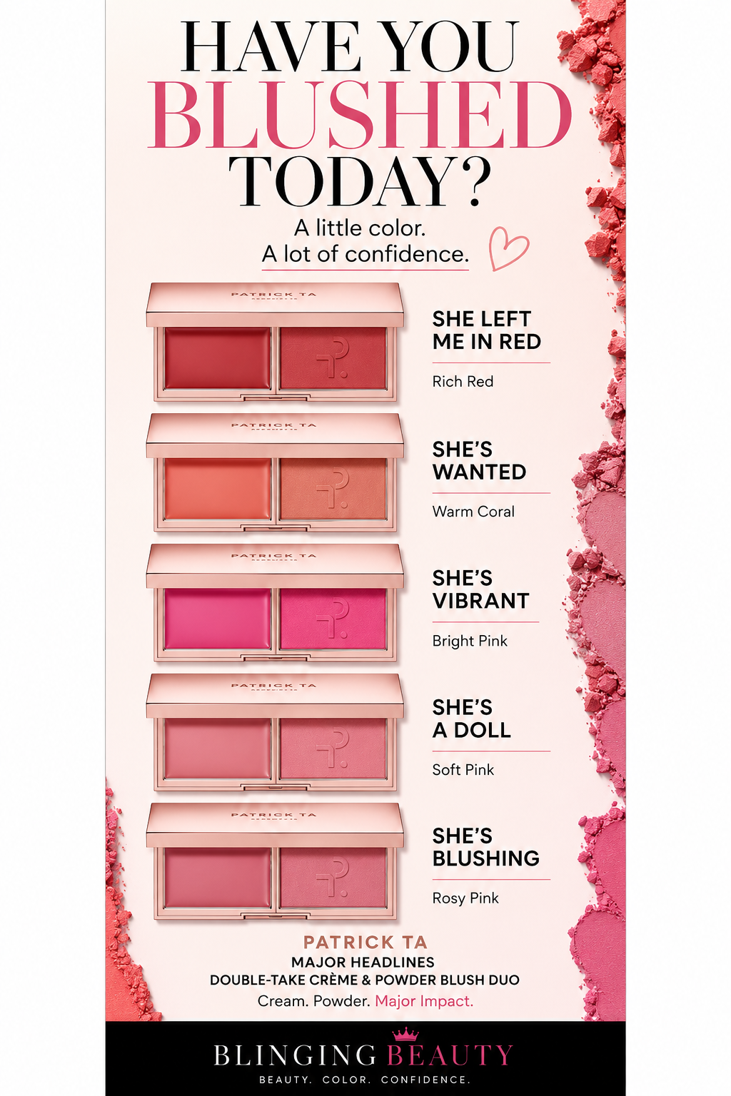 PATRICK TA Major Headlines Double-Take Crème & Powder Blush Duo