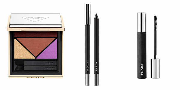 Prada eyeshadow palette, eyeliner and mascara